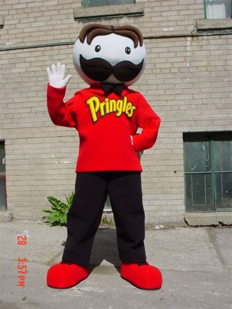 Pringles Man Custom Mascot Beard Halloween Costumes Pringles Mascot