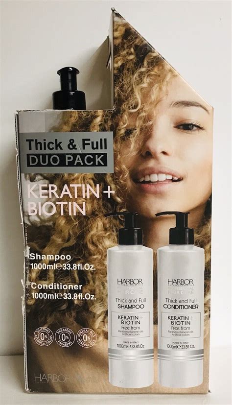 2 Pack Harbor ~ Thick And Full Shampoo And Conditioner With Keratin And Biotin 338 Oz Ebay