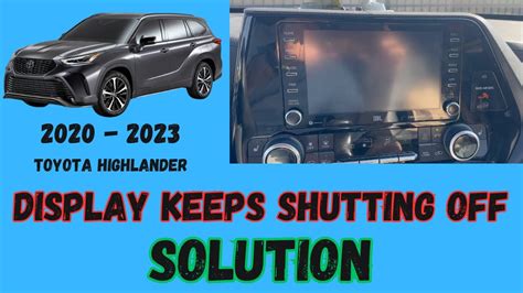 2020 2023 Toyota Highlander Screen Wont Stay On Fixed YouTube