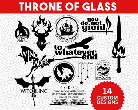 Throne Of Glass Svg Sublimation Design Digital Art Tog Merch Sarah J Maas Aelin Galathynius Etsy