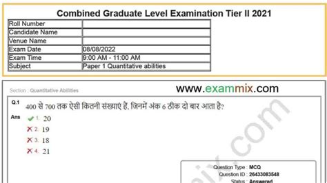 Ssc Cgl Tier Question Paper August Pdf All Shift