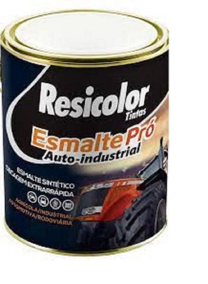 Esmalte Resicolor Auto Industrial 900ml Preto Semi Fosco Esmalte