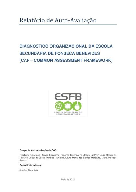 Pdf Relat Rio De Auto Avalia O Escola Secund Ria De