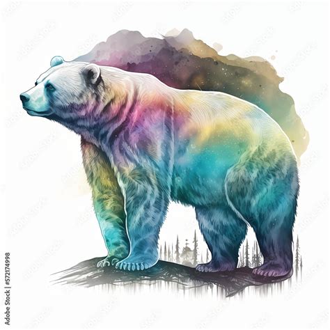 bear watercolor painting Stock Illustration | Adobe Stock