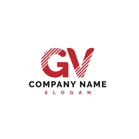 diseño del logotipo de la letra gv Ilustración de vector de logotipo