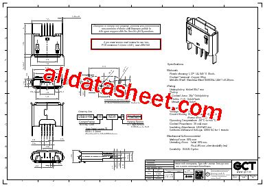 USB3106 Datasheet PDF Global Connector Technology