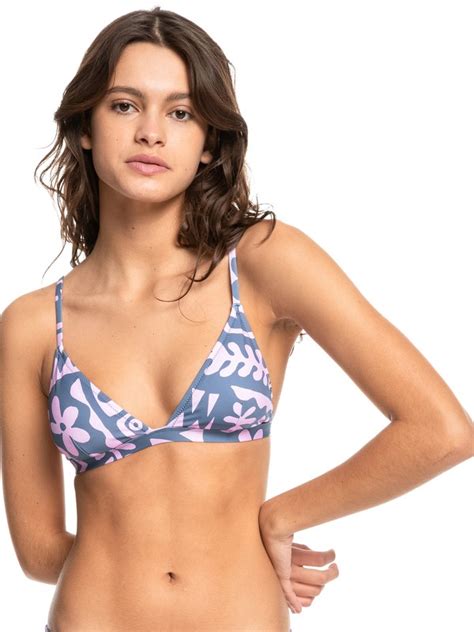 Classic All Over Print Bralette Bikini Top For Women Quiksilver