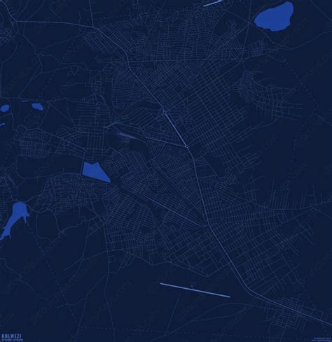 Kolwezi - Dark Blue Vector Map | Boundless Maps