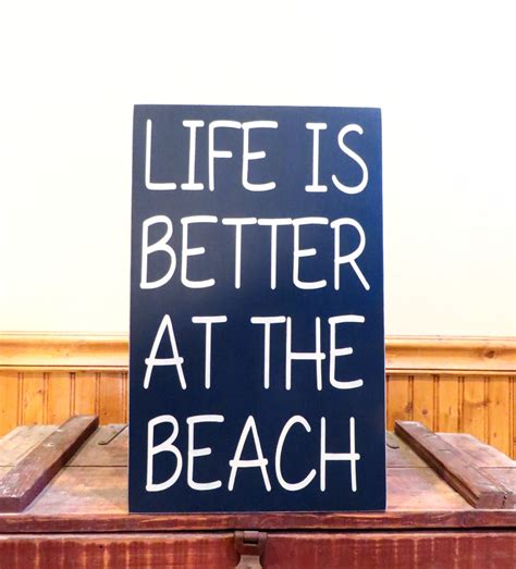 Life Is Better At The Beach Sign Beach By Freelandfolkartsigns