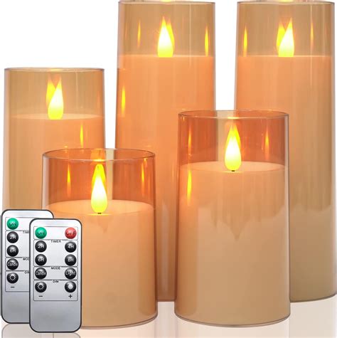 Amazon Homemory Realistic Flickering Flameless Candles With