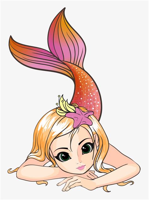 Vector Library Stock Png Mermaids Pinterest - Cute Cartoon Mermaid - Free Transparent PNG ...