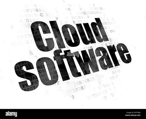 Cloud Networking Concept Cloud Software On Digital Background Stock