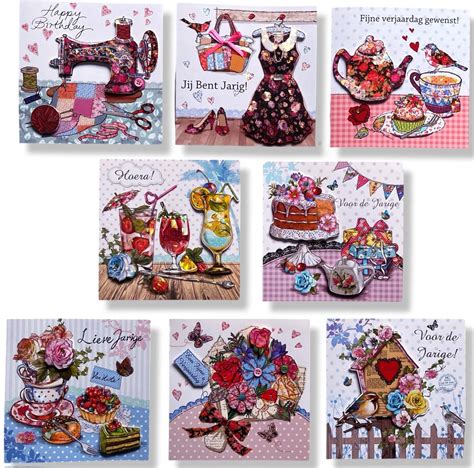 Cards Crafts Luxe D Verjaardag Wenskaarten Felicitatie X Cm