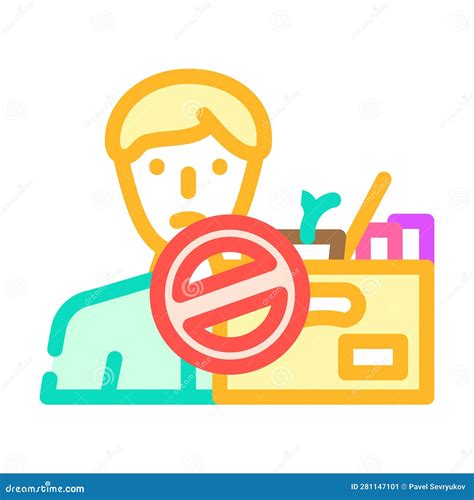 Acuerdo De Rechazo De La Ilustración Del Icono De Color Stock de