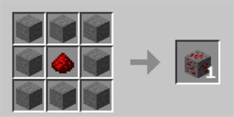 Redstone Dust To Redstone Ore Minecraft Data Pack