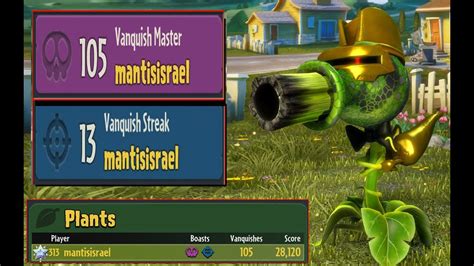 PvzGW Wall Nut Hills Getting 105 Vanquishes With Agent Pea 3 75 Rate