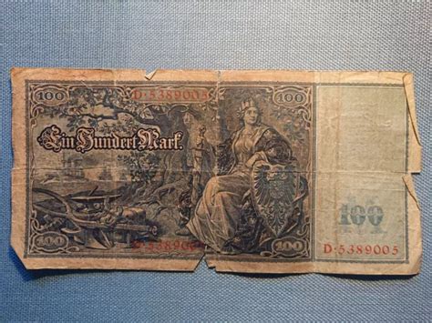 Ancienne Billets De Banque Du Reich Cent Mark Berlin Avril