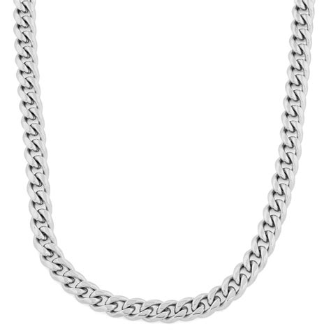 10 mm Silver-Tone Chain Necklace | In stock! | Lucleon