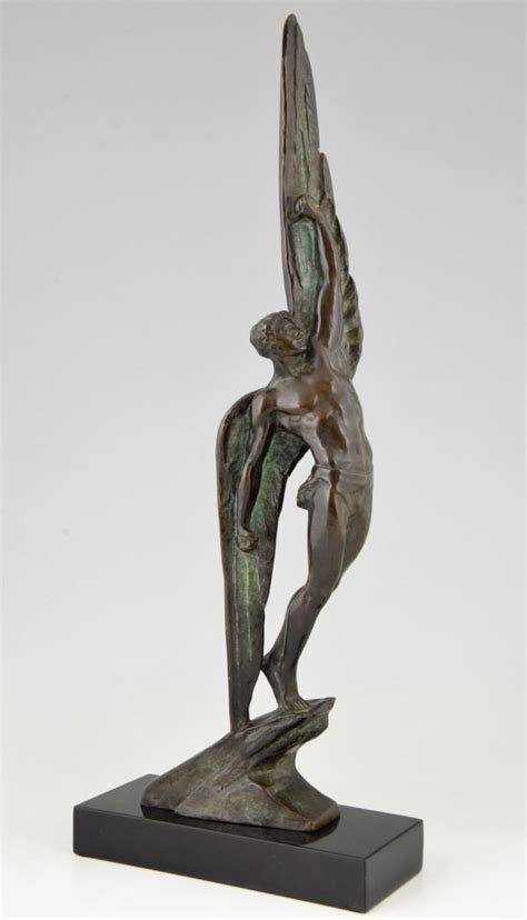 Art Deco Bronze Sculpture Icarus Deconamic