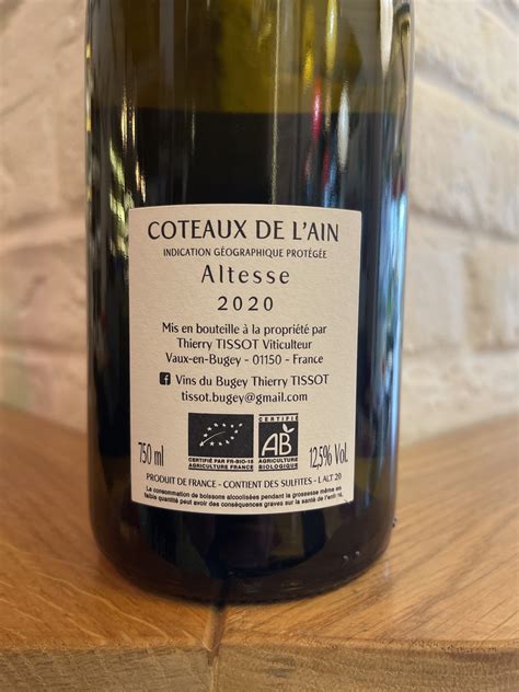 Coteaux De Lain Igp Altesse Domaine Tissot Ledetendeur