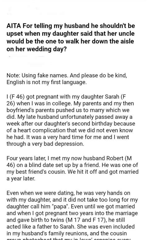 Aita For Telling My Husband He Shouldnt My Daughter