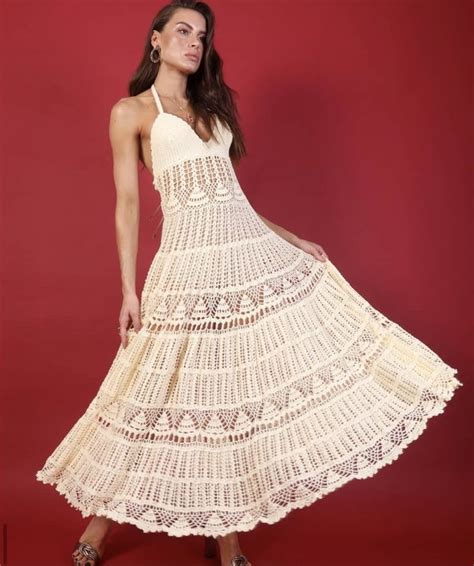 Knitwear Spring Summer 2021 Crochet Dress Crochet Long Dresses Crochet Fashion