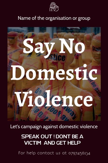 Domestic violence campaign poster Template | PosterMyWall