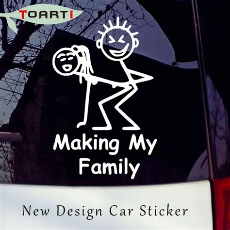 Bumper Making My Family Funny Car Stickers Sexy Posture Pattern Car ...