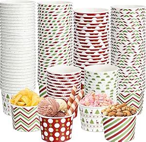 Amazon Sliner Pcs Christmas Disposable Dessert Bowls Oz Xmas