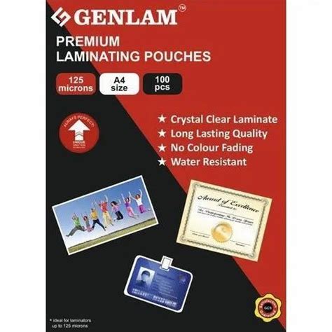 Plastic Premium Laminating Pouches Thickness 125 Microns At Best