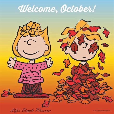 Welcome October Snoopy Charlie Brown And Snoopy Snoopy October