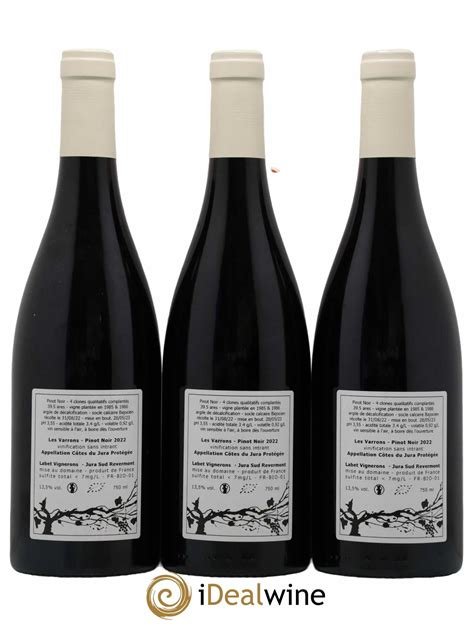 Acheter C Tes Du Jura Pinot Noir Les Varrons Labet Domaine Lot