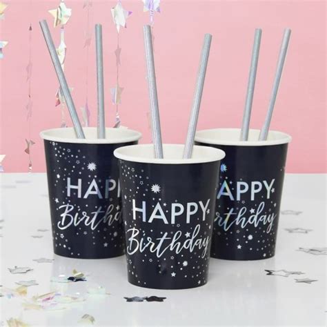 Køb Iriserende Happy Birthday Servietter til kun 39 kr Temashop dk