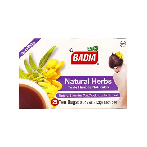 natural herbs tea bags  bags badia spices