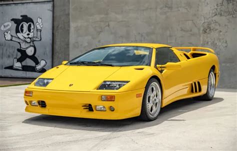 Wallpaper Lamborghini Yellow Diablo 1998 Lamborghini Diablo Sv