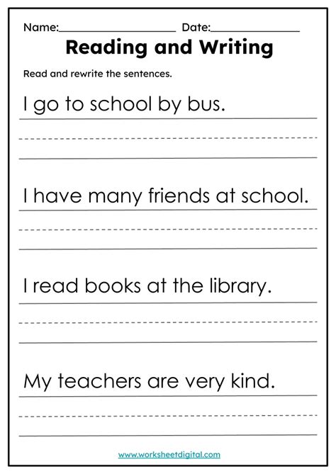 Grade 3 English Worksheet Digital