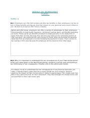 Weekly Dq Docx Weekly Dq Worksheet Class Topic Dq Employers