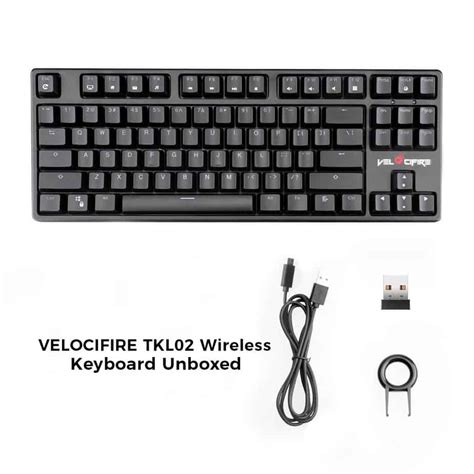 VELOCIFIRE Wireless Mechanical Keyboard, TKL02WS 87 Key, 49% OFF