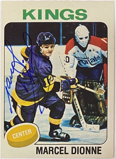 Marcel Dionne Autographed 1975-76 Topps Los Angeles Kings Hockey Card ...