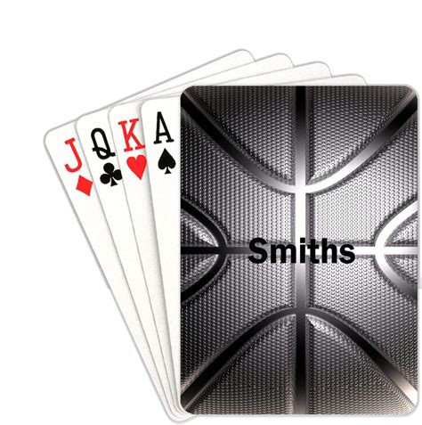 Metal Playing Cards Basketball Pattern Custom Playing Cards