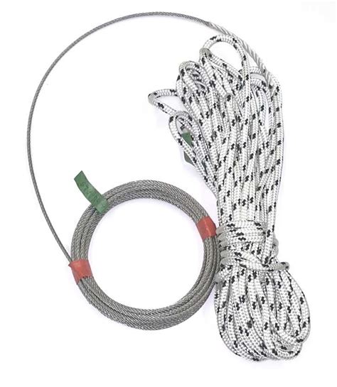 Wire Rope Halyard 35ft 332 Wire 45ft 516 Rope Fogh Marine Store