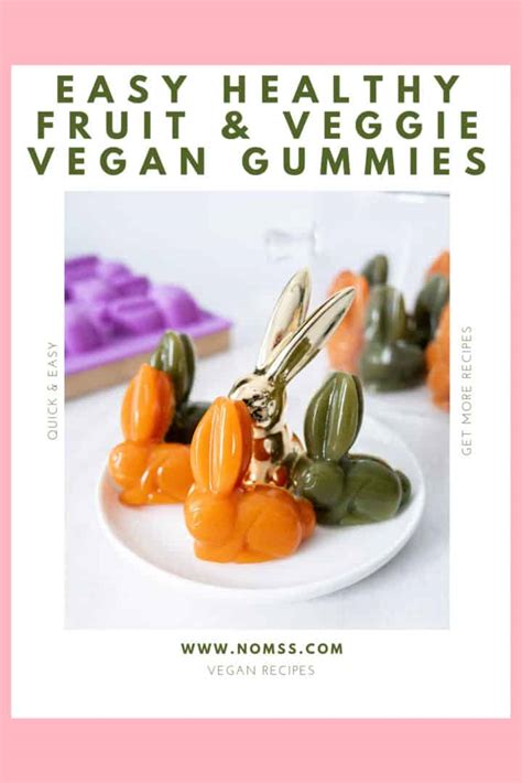 Easy Healthy Fruit & Vegetable Vegan Homemade Gummies - Nomss.com