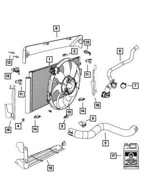 2012 2017 Fiat 500 Radiator Upper Seal 55111393AD My Mopar Parts