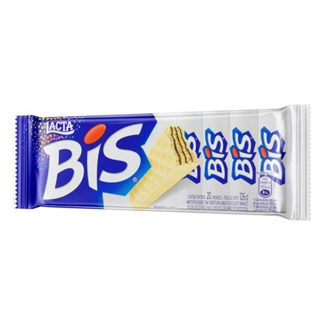 Wafer Cobertura Chocolate Branco Lacta Bis Pacote 126g Kuroda