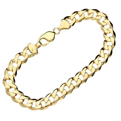 Mens Ct Yellow Gold Curb Bracelet G Miltons Diamonds