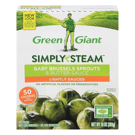 Green Giant Simply Steam Lightly Sauced Baby Brussels Sprouts Butter