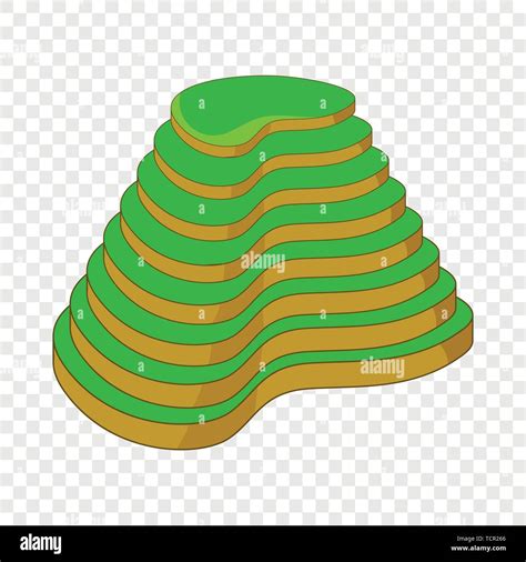 Rice Terraces Icon Cartoon Style Stock Vector Image And Art Alamy