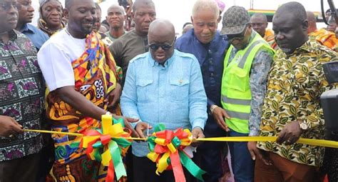 Akufo Addo Commissions Road Bridge At Afienya