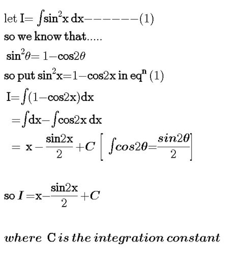 Integration Of Sin X Brainly In