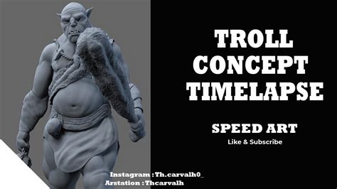 Zbrush Speed Sculpt Troll Creature YouTube